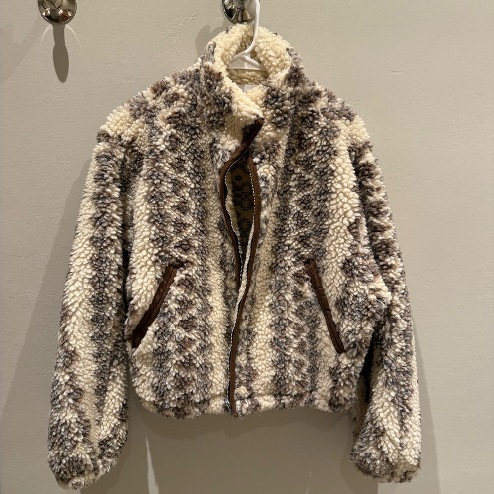 Isabel Marant Brown and Cream Teddy Jacket